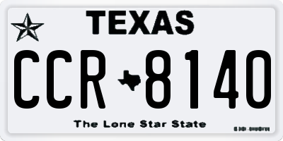 TX license plate CCR8140