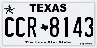 TX license plate CCR8143
