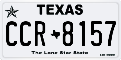 TX license plate CCR8157