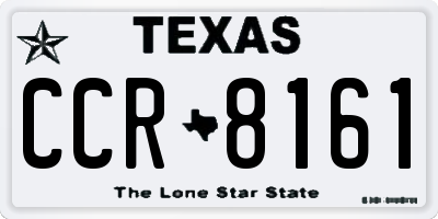 TX license plate CCR8161