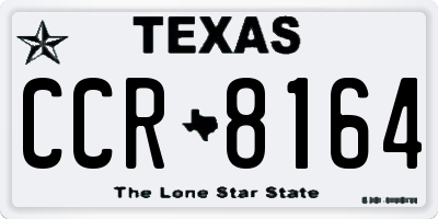 TX license plate CCR8164