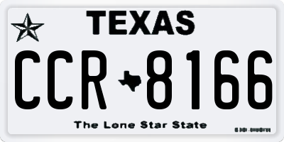 TX license plate CCR8166