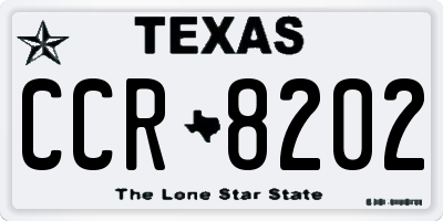 TX license plate CCR8202