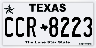 TX license plate CCR8223