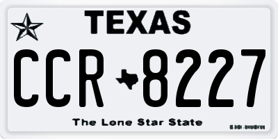 TX license plate CCR8227
