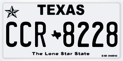 TX license plate CCR8228