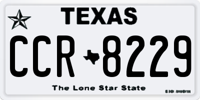 TX license plate CCR8229