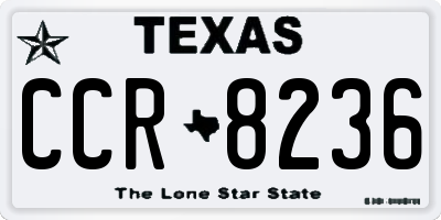 TX license plate CCR8236