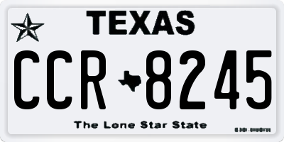 TX license plate CCR8245