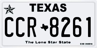 TX license plate CCR8261