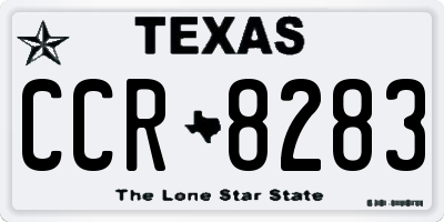 TX license plate CCR8283