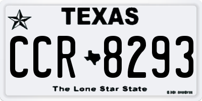 TX license plate CCR8293