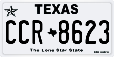 TX license plate CCR8623