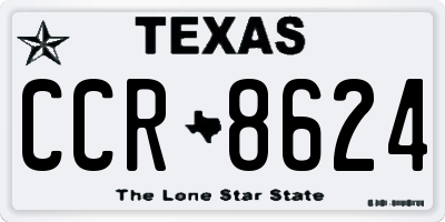 TX license plate CCR8624