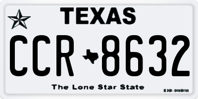 TX license plate CCR8632