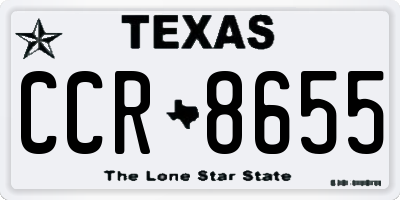 TX license plate CCR8655