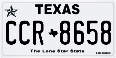 TX license plate CCR8658