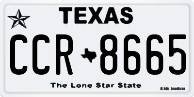 TX license plate CCR8665