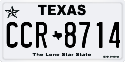 TX license plate CCR8714