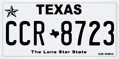 TX license plate CCR8723