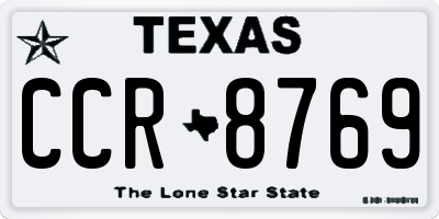 TX license plate CCR8769