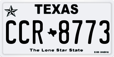 TX license plate CCR8773