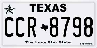 TX license plate CCR8798