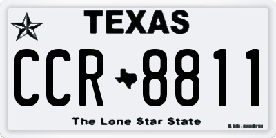 TX license plate CCR8811