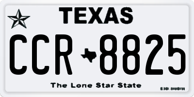 TX license plate CCR8825