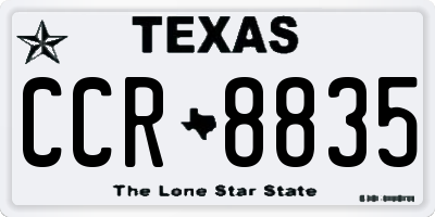 TX license plate CCR8835