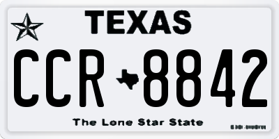 TX license plate CCR8842