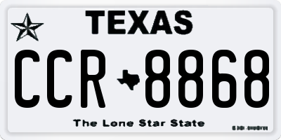 TX license plate CCR8868