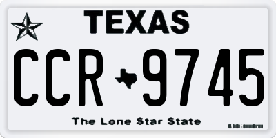 TX license plate CCR9745