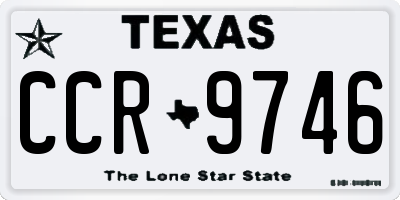 TX license plate CCR9746