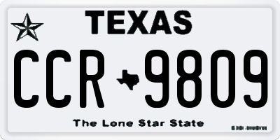 TX license plate CCR9809