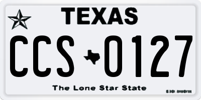 TX license plate CCS0127