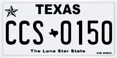 TX license plate CCS0150