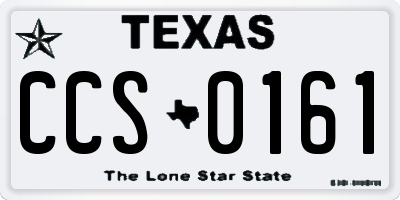 TX license plate CCS0161