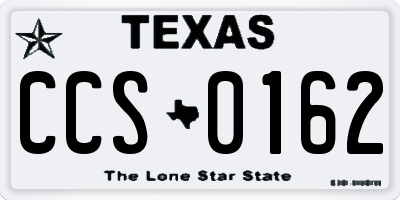 TX license plate CCS0162