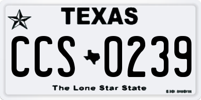 TX license plate CCS0239