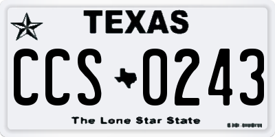 TX license plate CCS0243