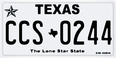 TX license plate CCS0244
