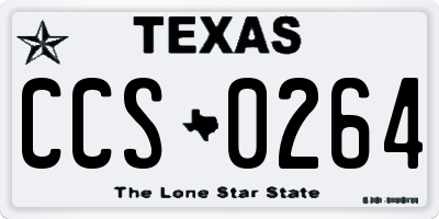 TX license plate CCS0264