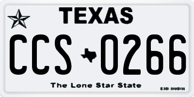 TX license plate CCS0266