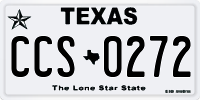 TX license plate CCS0272