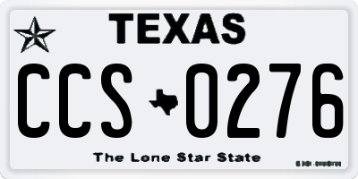 TX license plate CCS0276