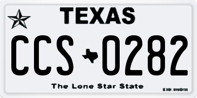 TX license plate CCS0282