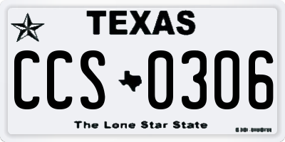TX license plate CCS0306