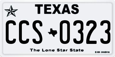TX license plate CCS0323