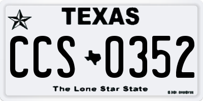 TX license plate CCS0352
